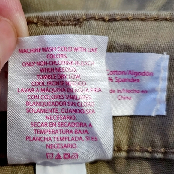 Nobo No Bounderies Khaki Chino Shorts Juniors Size 11 Cut Offs Raw Hem Summer - Picture 8 of 8